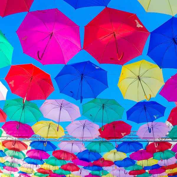 Coloured umbrellas TW-00030a CUSHION Leonardo Ferri Photography Shop